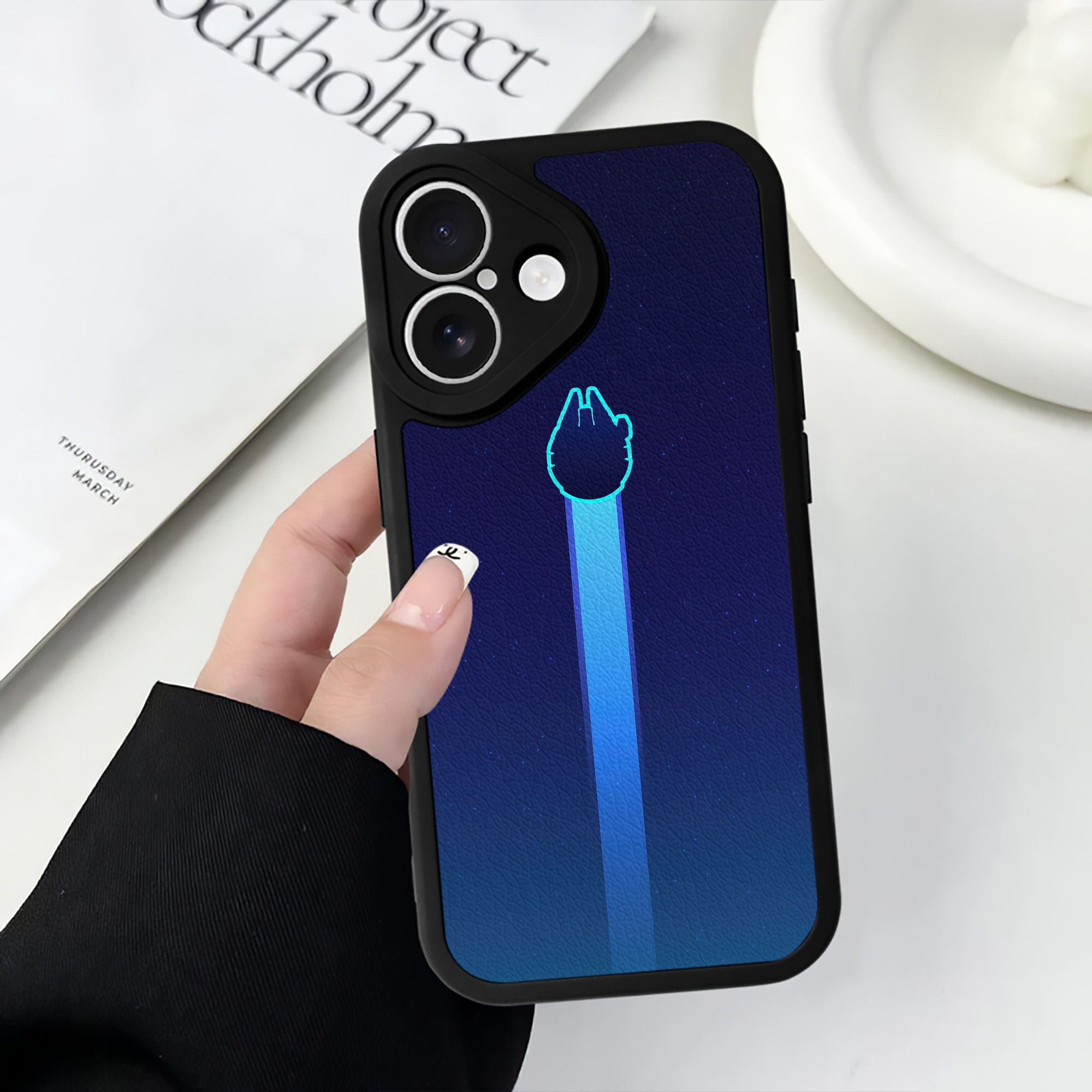 （画像用） スター・ウォーズ Star Wars 【iPhone 16シリーズ対応】シリコンスマホケース（レザー調） 材質：シリコン